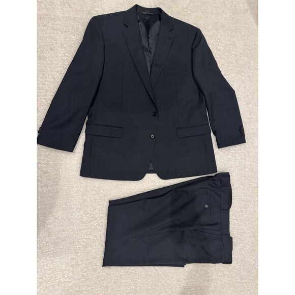 Ralph Lauren Other - Ralph Lauren Windowpane Suit Blue 46R / 38W x 29L Wool EXCELLENT Condition Navy